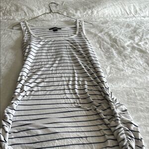 Victoria's Secret White and Blue Striped Maxi Dress
